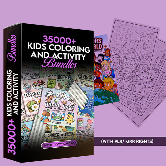 40K+ Kids Coloring & Activity Bundle for Preschools, Homeschool & Teachers – PLR, MLR Reseller Rights