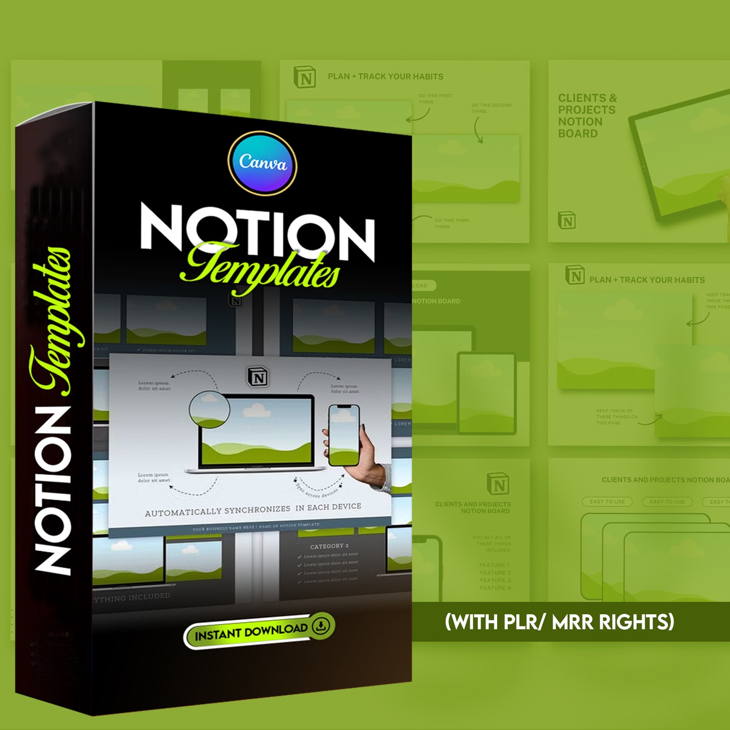 Notion Templates Bundle with Reseller Rights (PLR & MLR) – All-in-One Notion Template Collection
