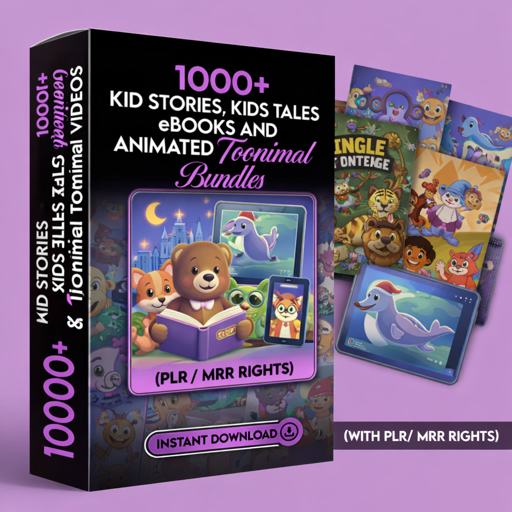 10000+ Kids Tales, Stories, Coloring Pages & Activity Mega Bundle – eBooks, Doodles, Quotes & Videos