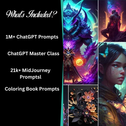 2M+ AI Prompt Bundle , ChatGPT & Midjourney | PLR & MRR Rights