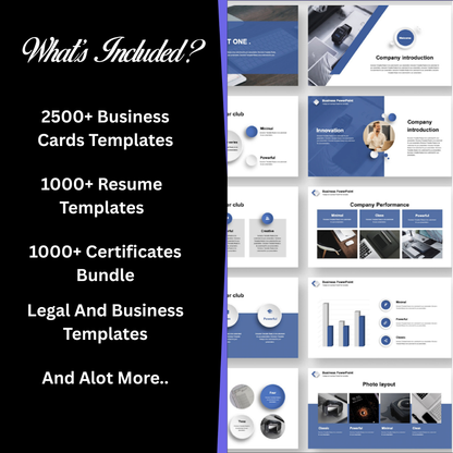 Business Templates Bundle with Reseller Rights | Resume, Certificate & Business Card Templates and Alot More , Canva Editable